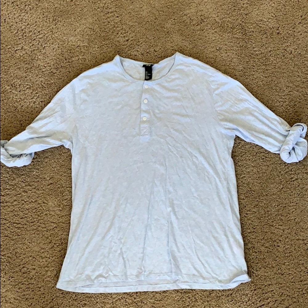 Rolled sleeve Henley